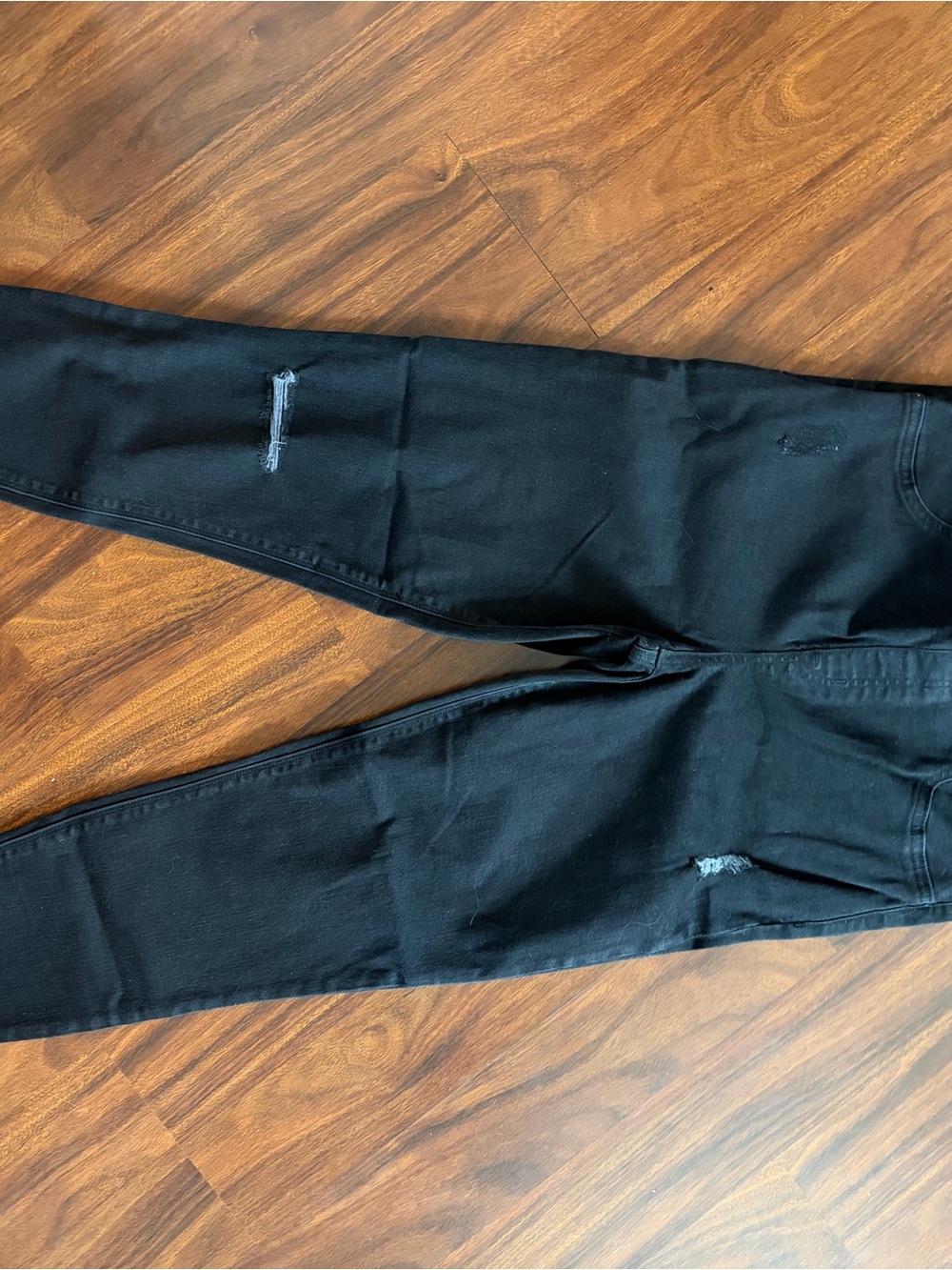 SPANX Women’s Black Skinny Jeans with Subtle Distressing